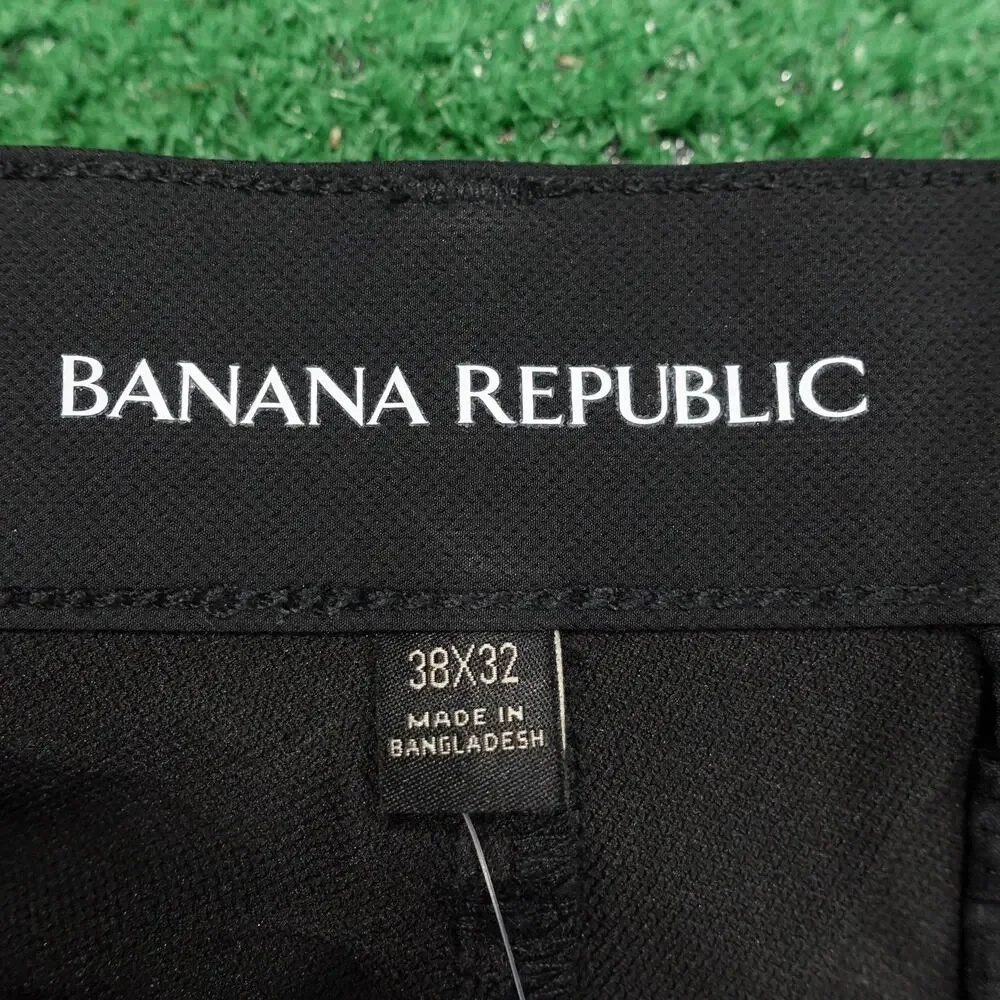 New!‎ Banana Republic Tech Pants Mens 38x32 Black Lightweight Polyester
